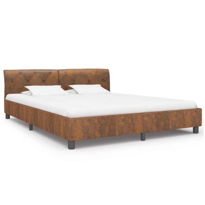 Łóżko Tapicerowane WaszeMeble 160x200 cm Brązowe WM-284892 1 szt.