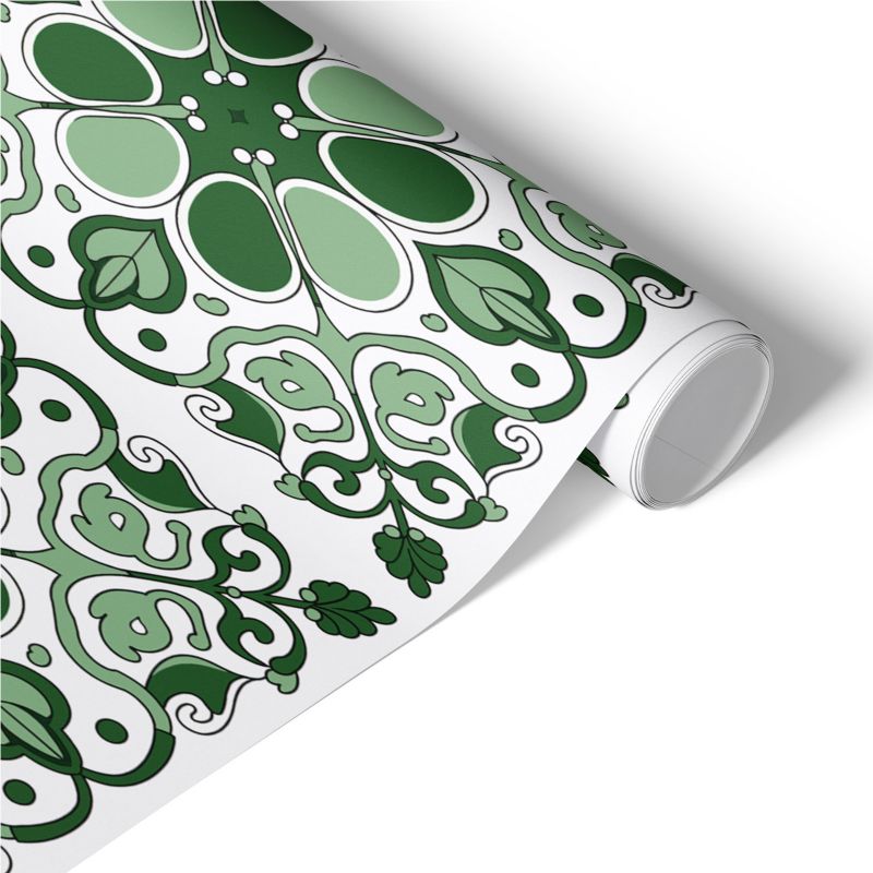 Okleina na Meble Tulup 50x100 cm Zielone kafelki Samoprzylepna Folia do Renowacji DIY 1 rol.