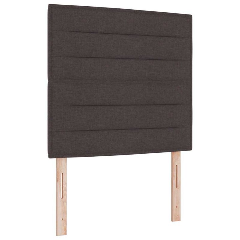 Łóżko z materacem WaszeMeble 120x200 cm Ciemny brąz tkanina WM-3339528 1 szt.
