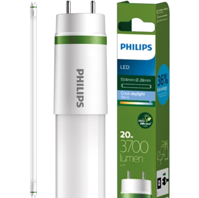 Świetlówka LED Philips TLED UltraEfficient T8 G13 20W 3700lm 6500K 160st 150cm 1 szt.