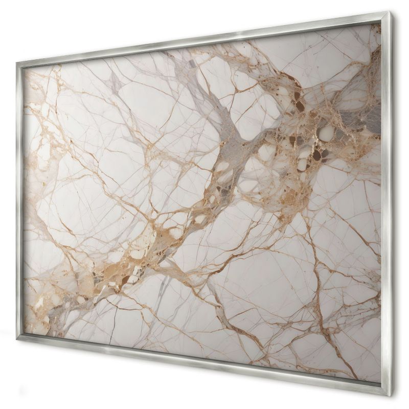 Tablica magnetyczna dekoracyjna Wallfluent 100x70 Marmur elegancja w srebrnej ramie 1szt