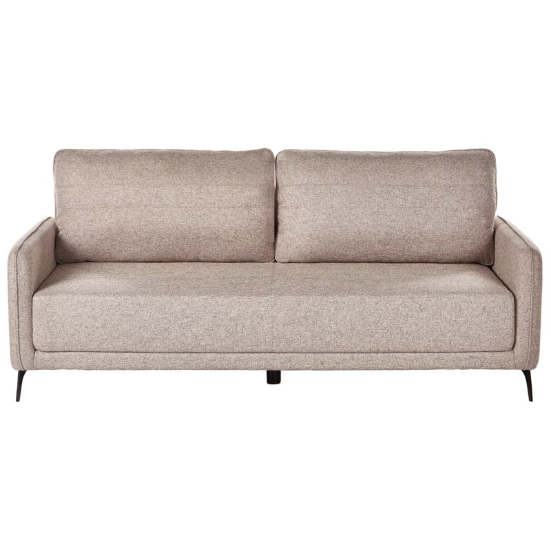Sofa rozkładana dla 3 osób Heming Jasnobrązowy 1 szt.