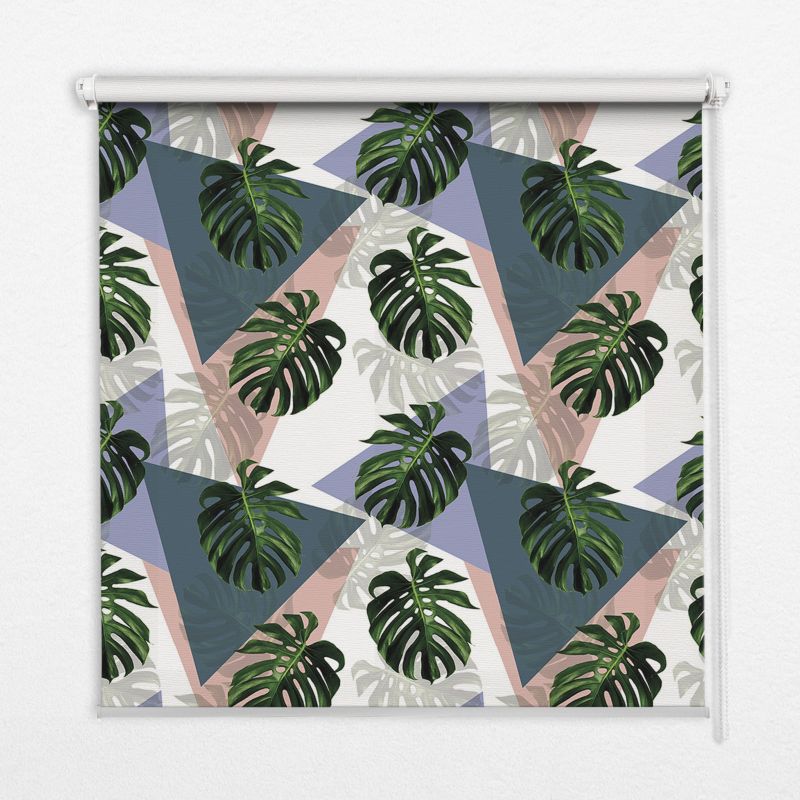 Roleta Do Okien Tulup 60x140 cm Liście Rośliny Montaż do ściany/sufitu 1 szt.