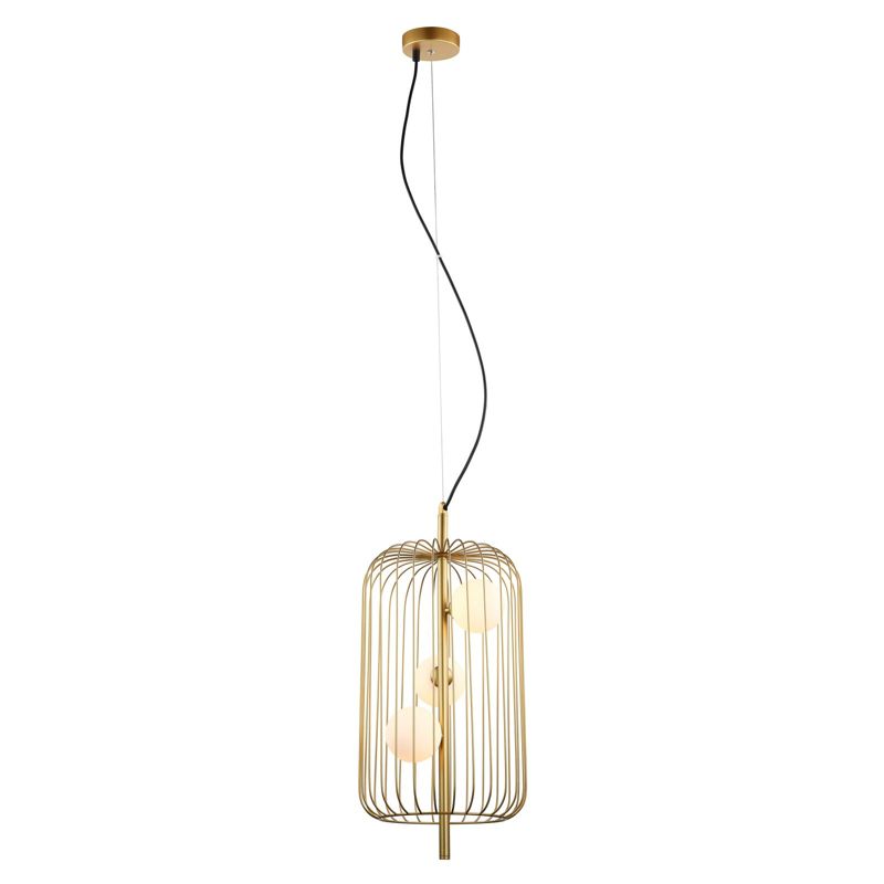 Lampa sufitowa wisząca Italux Hayden 0052 złoto-biała nowoczesna 3xG9 x 25W 1 szt.