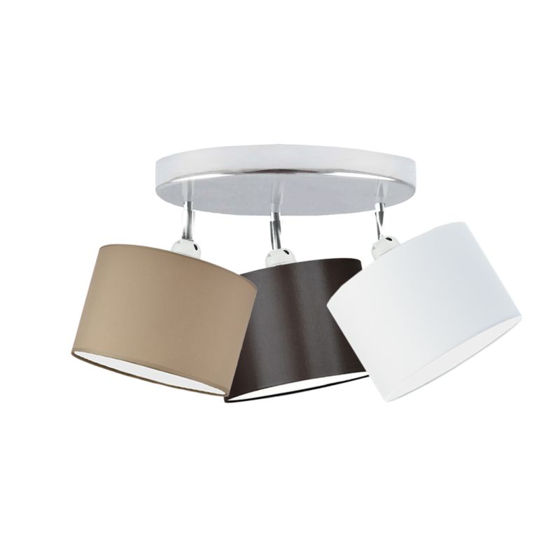 Lampa wisząca Volta Light Factory żyrandol plafon z abażurami walec Brązowy, cappuccino, biały JAZZ Z3 1szt.