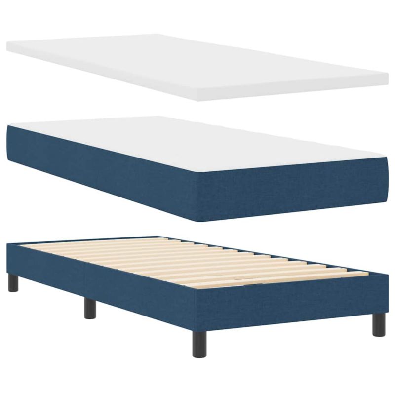 Łóżko z materacem WaszeMeble 90x190 cm niebieski WM-3341082 1 szt.