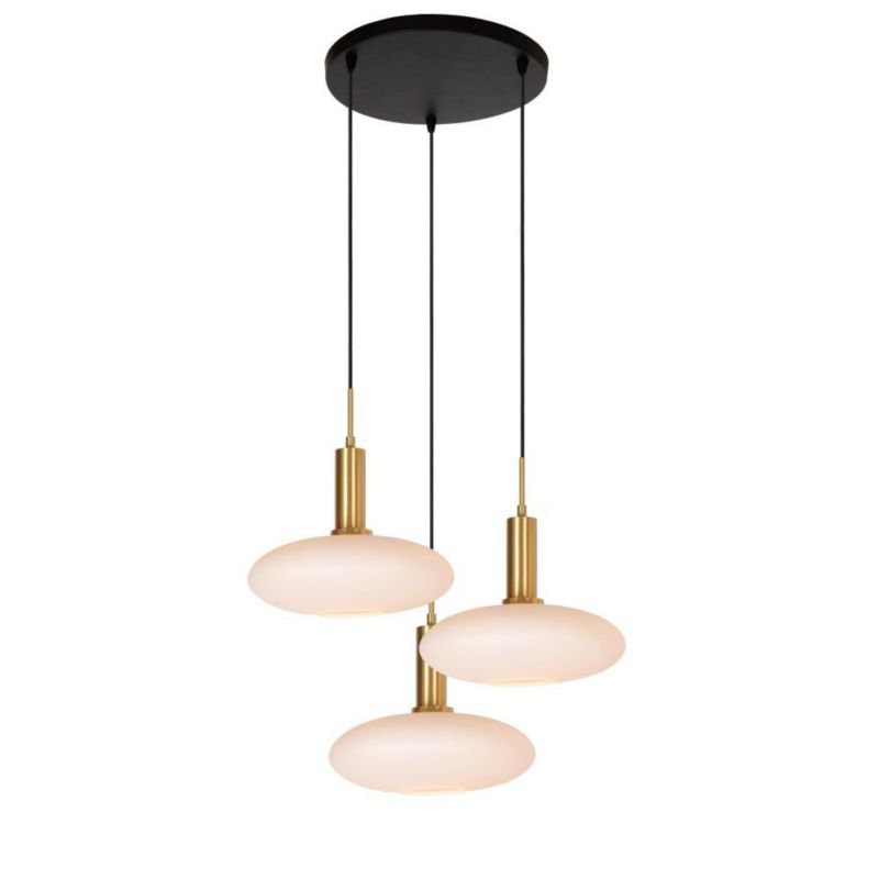 Lampa wisząca Lucide SINGALA złoto-odcienie złota-biała 3xE27x60W IP20 wym:169x55x55cm - 1 szt.