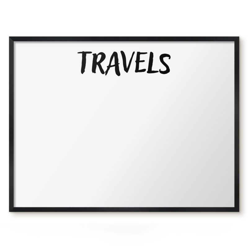 Tablica Na Magnesy Z Wakacji Tulup 80x60 cm Travels - Czarna rama Do salonu, sypialni 1 szt.