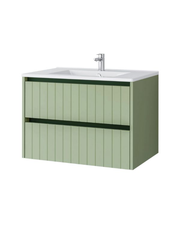 Zestaw szafka łazienkowa z umywalką ceramiczną Uptrend MELITO 70 Szałwia Mat 1 kpl.
