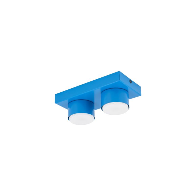 Plafon TK-Lighting Brix niebieska lampa sufitowa żarówki 2x GX53 8W 3000K -1szt