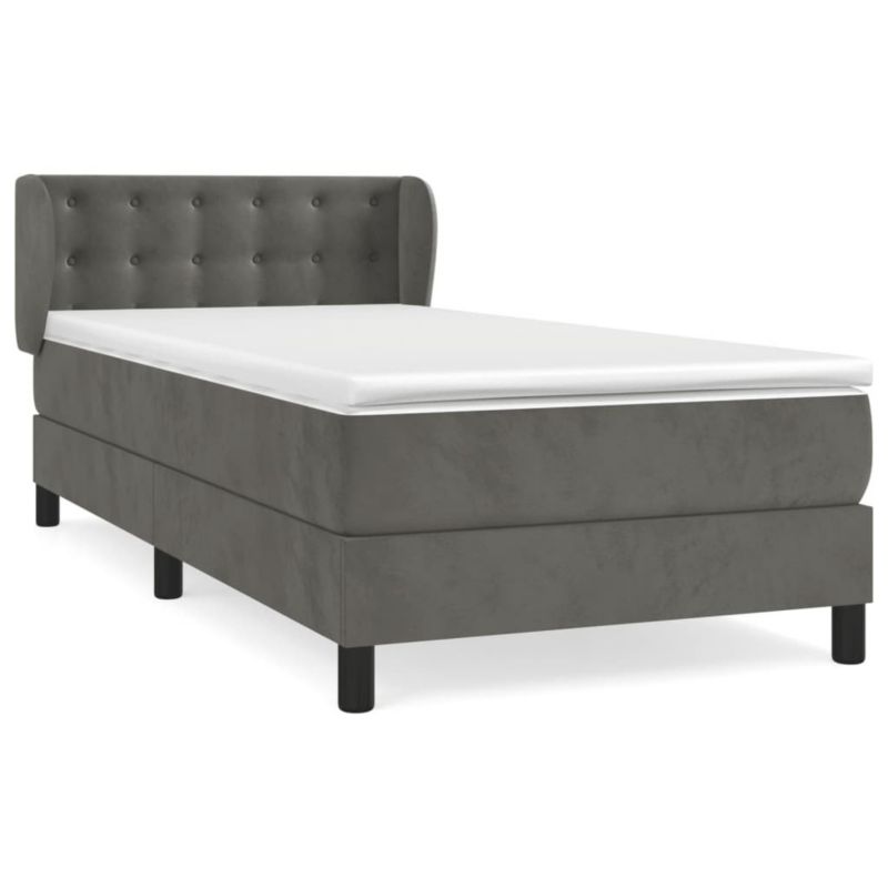 Łóżko kontynentalne WaszeMeble 90x200 cm ciemnoszary WM-3127710 1 szt.