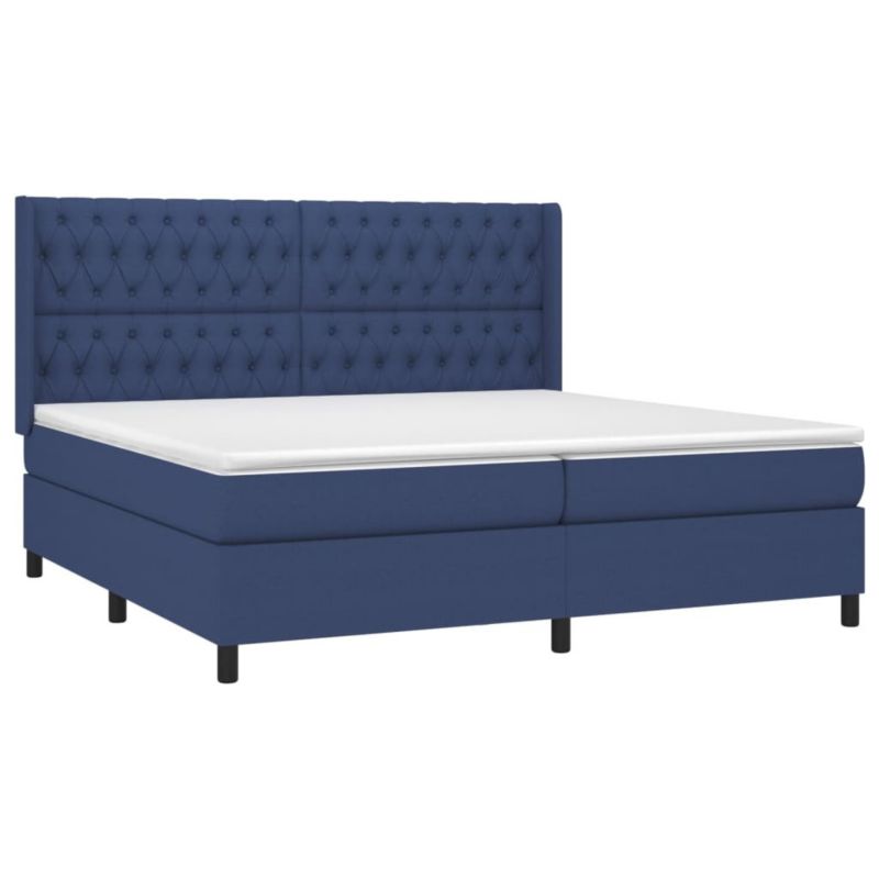 Łóżko kontynentalne WaszeMeble 200x200 cm niebieskie WM-3138587 1 szt.