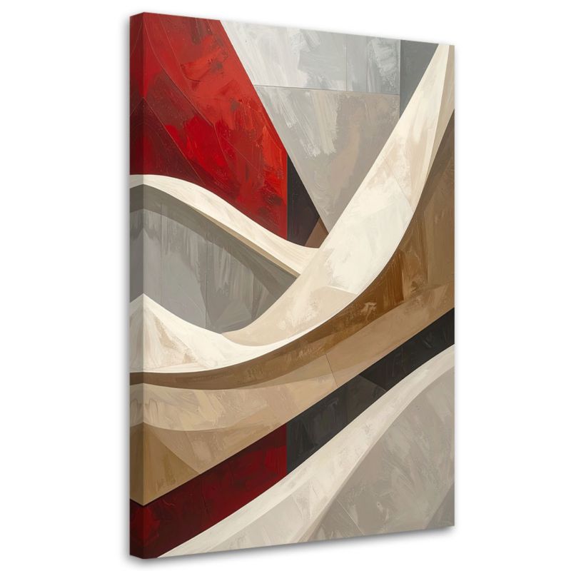 Obraz do salonu sypialni biura loftu Feeby Czarno biała abstrakcyjna kompozycja 80x120cm 1szt