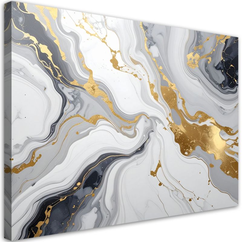 Obraz na płótnie Feeby Abstrakcja marmur, poziomy, ozdoba na ścianę, wzór 62427, 90x60 cm, 1 szt.