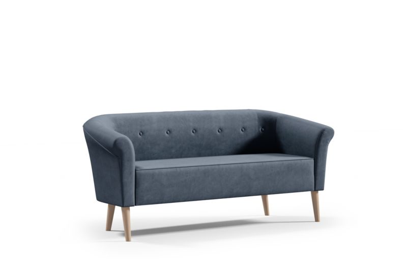Sofa SOFELLO ESPERO z guzikami styl skandynawski 3 osobowa welur monolith77 1szt.