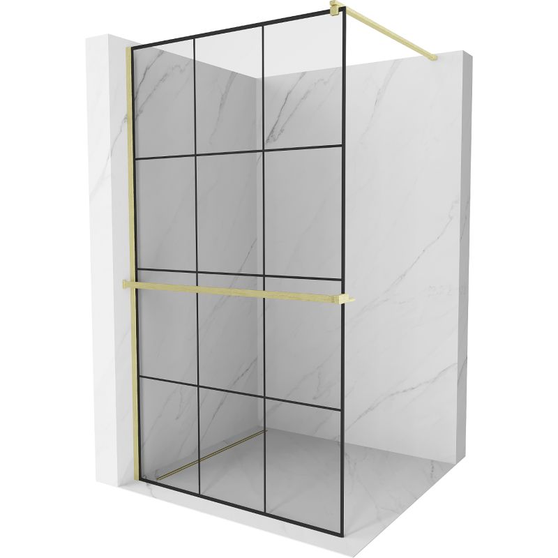 Ścianka prysznicowa Mexen Kioto+ czarny wzór 100x200 cm 800-100-121-55-77 1 szt.