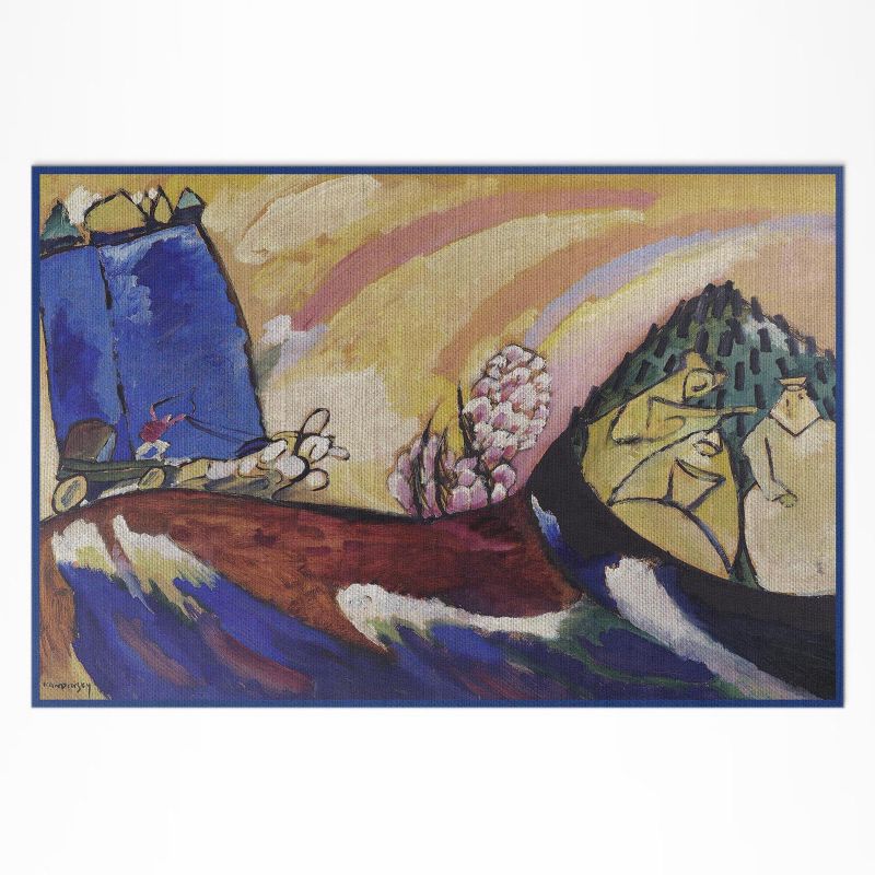 Zewnętrzny Dywan Winylowy Wallfluent 140x210 cm Abstrakcja Troika By Wassily Kandinsky 1 szt.