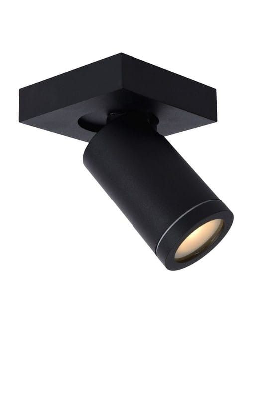Spot oprawa sufitowa Lucide Taylor czarny do łazienki 1 x GU10 x 5W IP44 wym: 10 x 10 cm - 1 szt.
