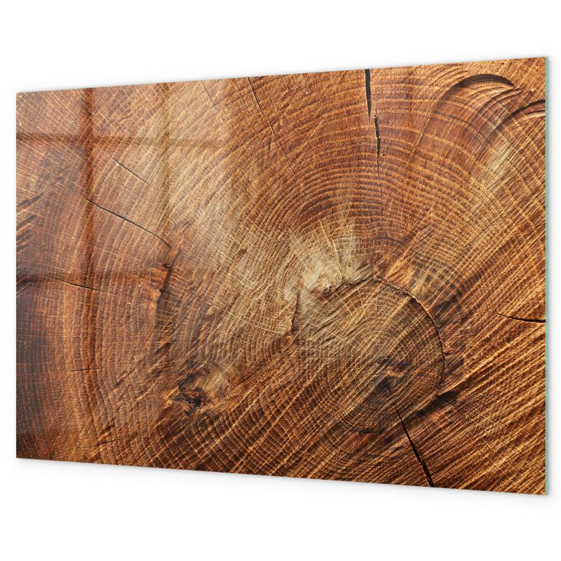 Szklana Tablica Do Pisania Magnetyczna Tulup 60x40 cm Stary pień drzewa Planer ścienny do kuchni Biały marker 1 kpl