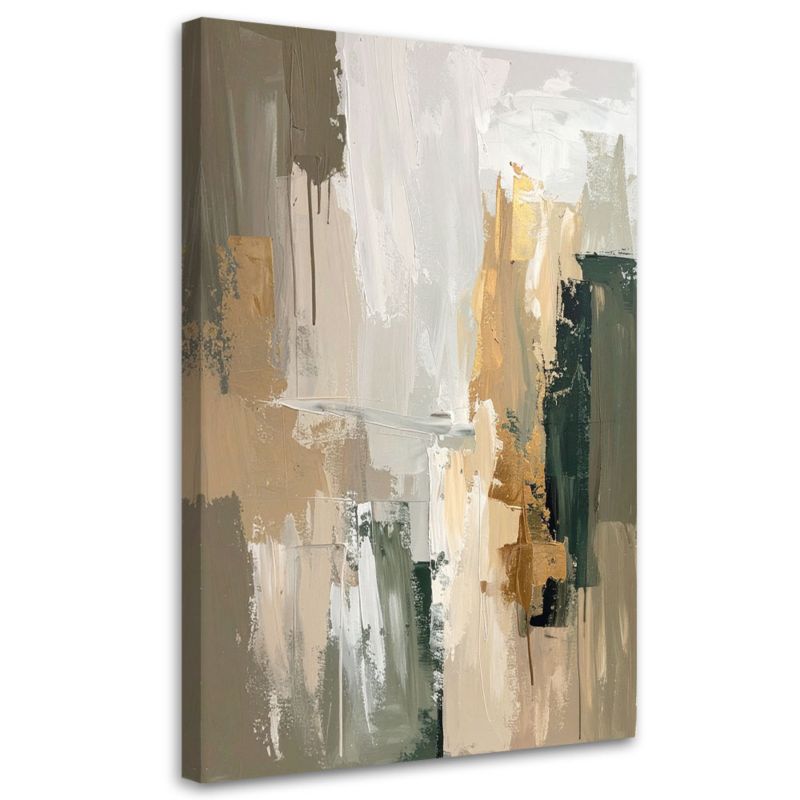 Obraz do salonu sypialni kuchni Feeby Brązowo beżowa nowoczesna 60x90cm 1szt
