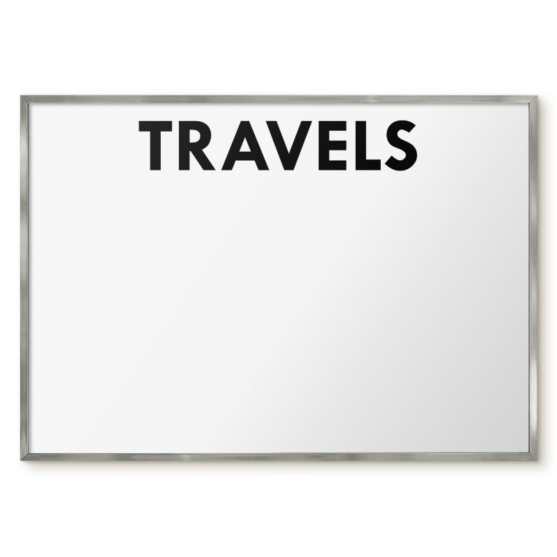 Tablica Magnetyczna Dekoracyjna Ścienna Tulup 100x70 cm Travels 2 - Srebrna rama Do salonu, sypialni 1 szt.