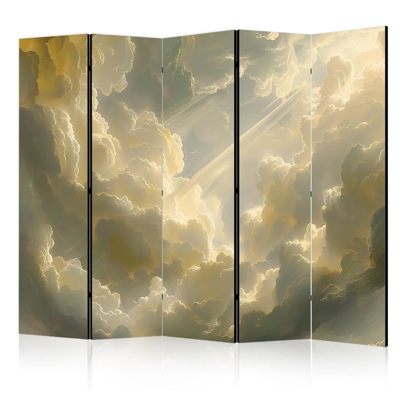 Parawan Muralo Akustyczny Strumienie Światła Obłoki Niebo 225x172cm 1 szt.