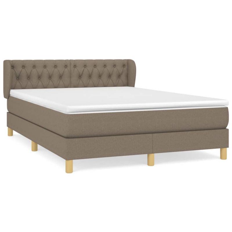 Łóżko z materacem WaszeMeble 140x190 cm taupe WM-3127041 1 szt.
