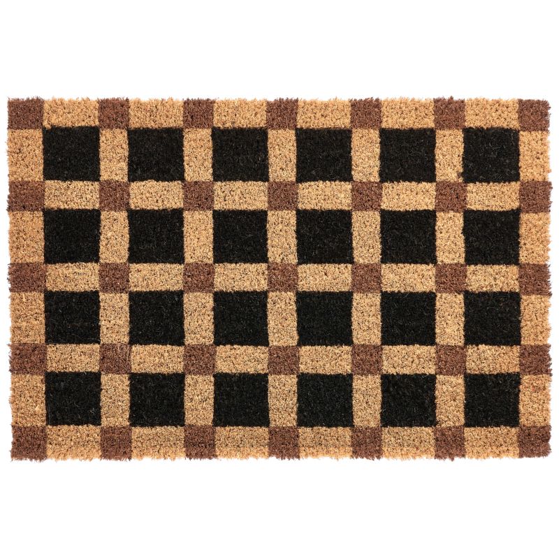 Wycieraczka Villasis Beżowy/ czarny 40 x 60 cm Włókno kokosowe 1 szt.