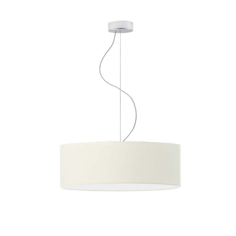 Lampa sufitowa Volta Light Factory żyrandol lampa wisząca z abażurem walec Ecru 50 cm BLUES 1szt.