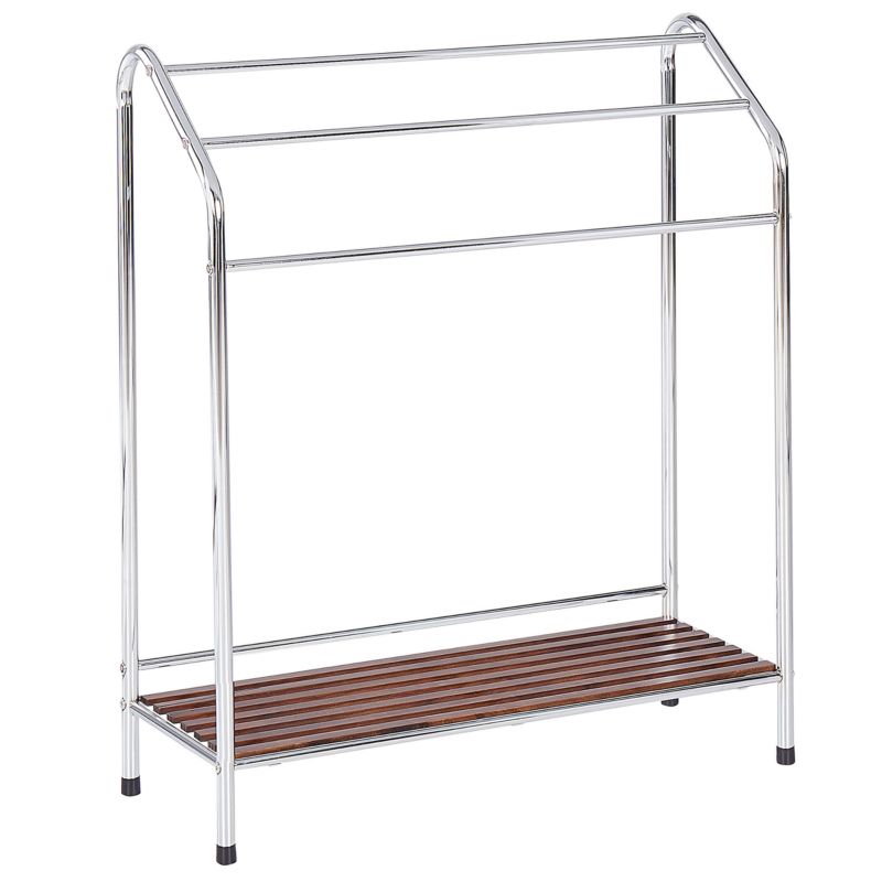 Stojak na ręczniki z półką Muriva Metal Srebrny 1 szt.