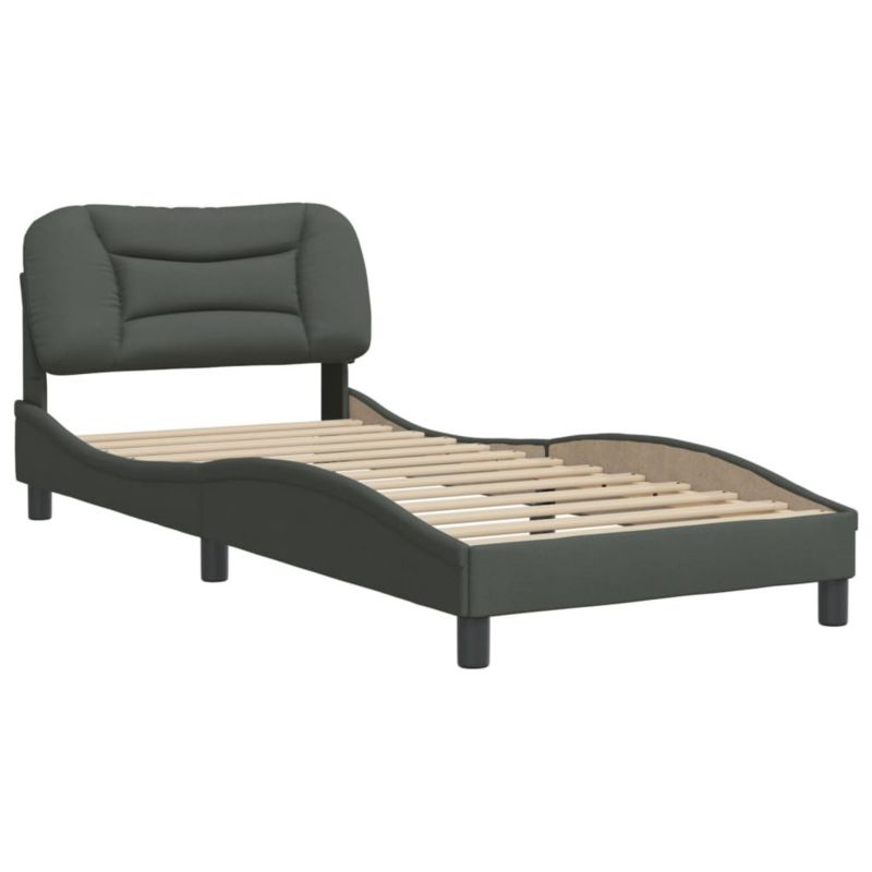 Łóżko tapicerowane WaszeMeble 90x200 cm ciemnoszara WM-3207745 1 szt.
