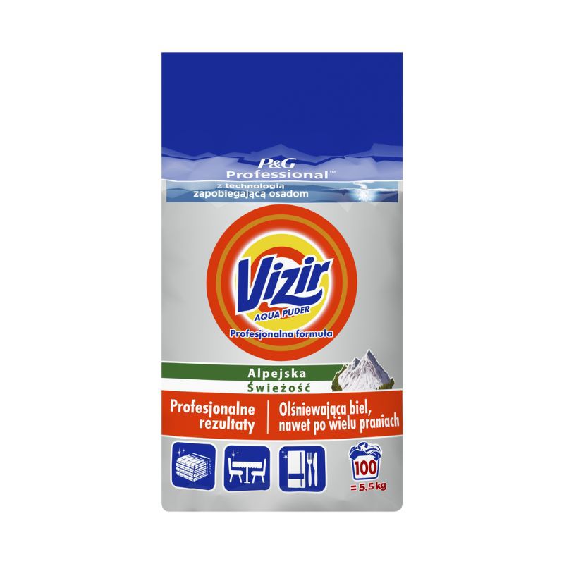 VIZIR Profesional Proszek do prania AlpineFresh Białe 100W 5,5kg