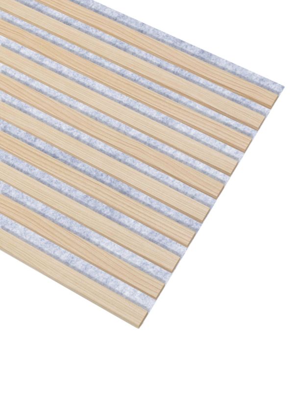 Lamele Ścienne na Filcu Szarym SunWood 275x58cm Panele Dekoracyjne Kremowe Riva 1 szt.
