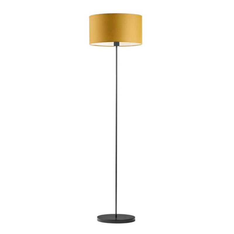 Lampa stojąca Volta Light Factory podłogowa z abażurem musztardowy walec 40cm BLUES 1szt.