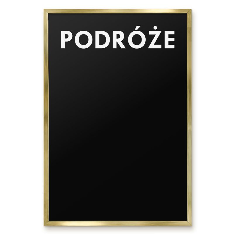 Tablica Magnetyczna Do Salonu Tulup 40x60 cm Podróże 7 - Złota rama Do salonu, sypialni 1 szt.