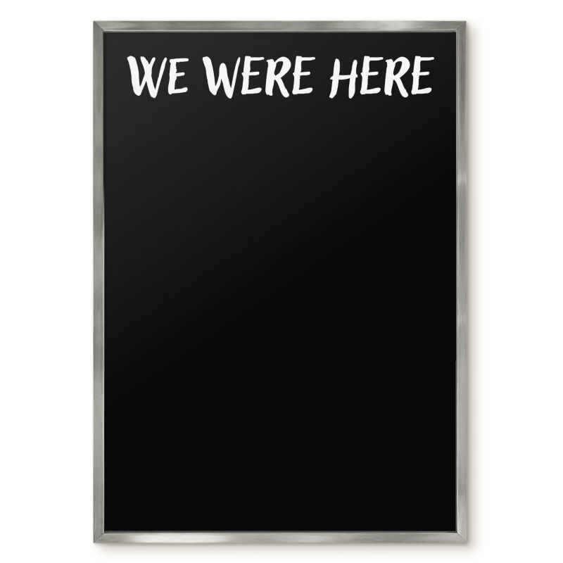 Tablica Magnetyczna Do Notatek Tulup 50x70 cm We were here 5 - Srebrna rama Do salonu, sypialni 1 szt.