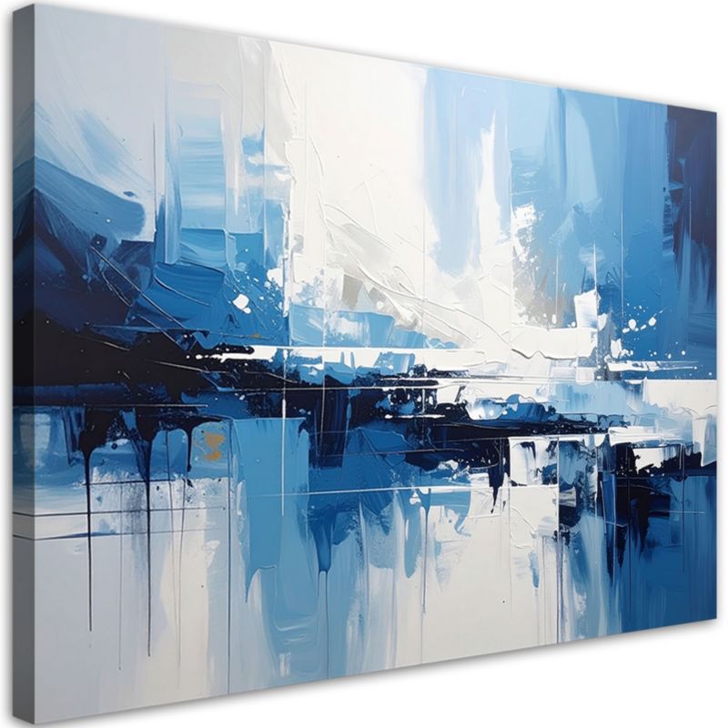 Obraz do salonu sypialni kuchni biura loftu Feeby Niebieska tekstura 45x30cm 1szt