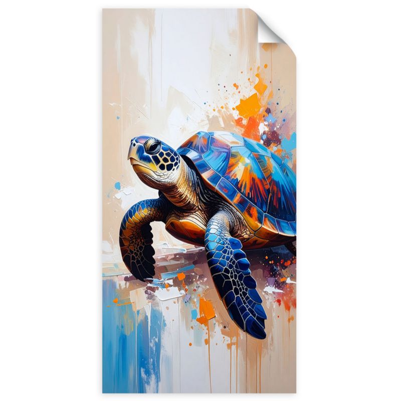 Naklejka na ścianę do salonu sypialni Feeby Żółw Gady Morze Ocean 100x200cm 1szt