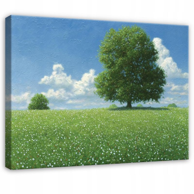 Obraz WALLARENA Do Sypialni Salonu Na Płótnie Łąka Drzewo Natura 120x80 cm 1 szt.