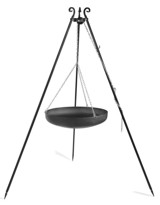 Grill TYLETEGOTU na trójnogu TRIVO 60 cm czarny 1 szt