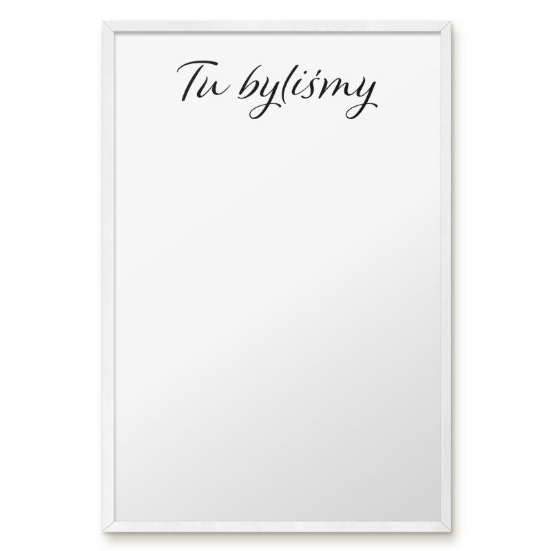 Tablica Magnetyczna Dekoracyjna Tulup 40x60 cm Tu byliśmy 4 - Biała rama Do salonu, sypialni 1 szt.