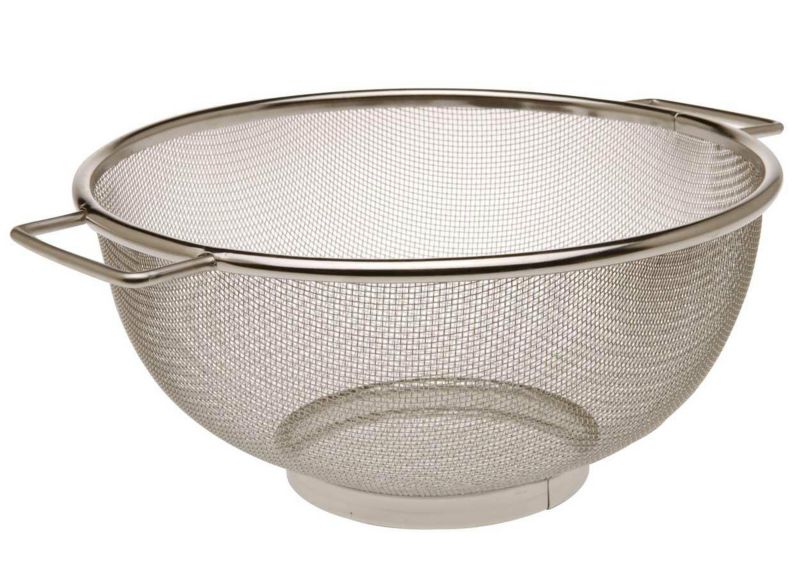 Cedzak kuchenny Excellent Houseware stal nierdzewna z uchwytami średnica 23 cm 1 szt.