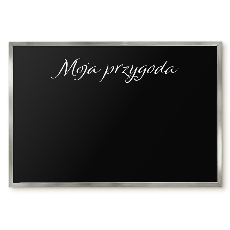 Tablica Magnetyczna Do Salonu Tulup 60x40 cm Moja przygoda 9 - Srebrna rama Do salonu, sypialni 1 szt.