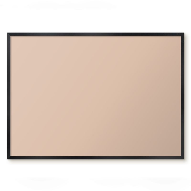 Tablica Magnetyczna Na Magnesy Tulup 70x50 cm Ciepły beż - Czarna rama Do salonu, sypialni 1 szt.