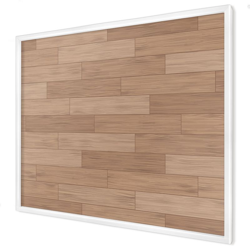 Tablica magnetyczna dekoracyjna Wallfluent 80x60 Drewniany wzór w białej ramie 1szt