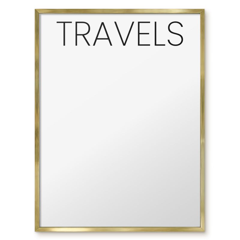 Tablica Magnetyczna Wielofunkcyjna Ścienna Tulup 60x80 cm Travels 3 - Złota rama Do salonu, sypialni 1 szt.