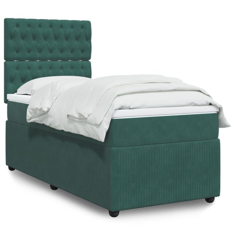 Łóżko kontynentalne WaszeMeble 90x200 cm zielone WM-3294547 1 szt.