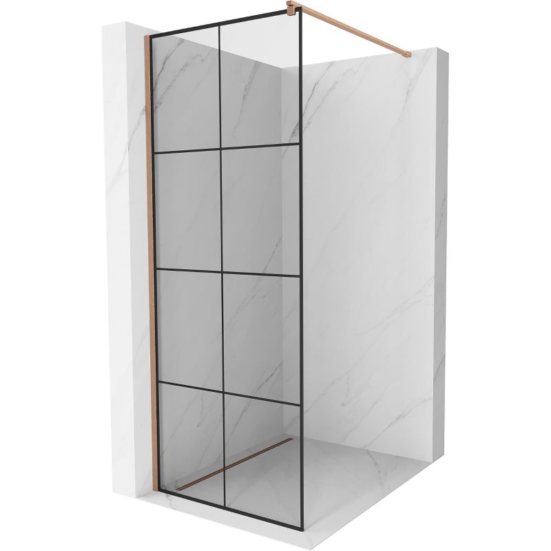 Ścianka prysznicowa Mexen Kioto czarny wzór 90x200 cm 800-090-101-65-77 1 szt.