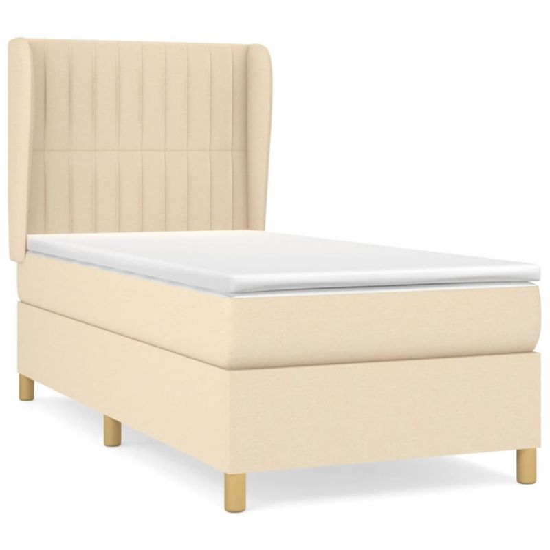 Łóżko kontynentalne WaszeMeble 90x190 cm kremowe WM-3128650 1 szt.
