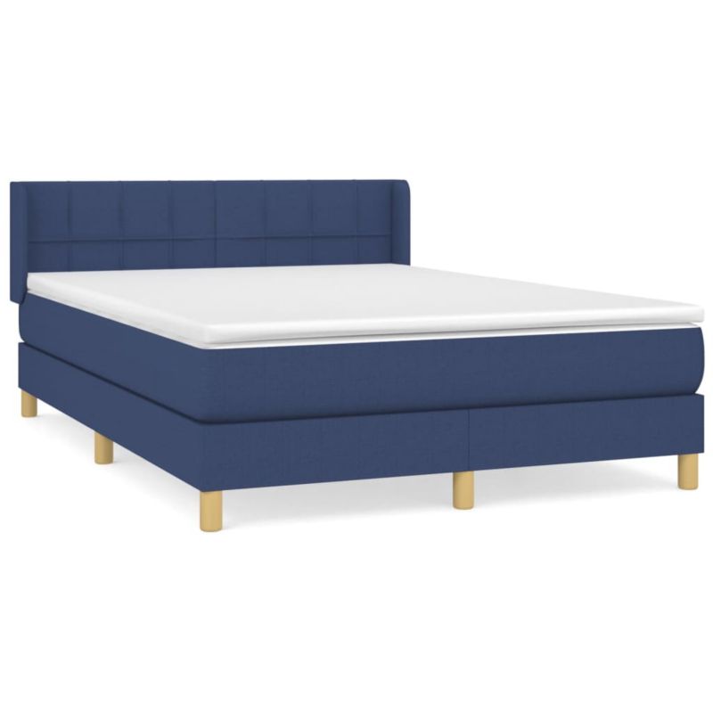 Łóżko z materacem WaszeMeble 140x190 cm niebieski WM-3130271 1 szt.